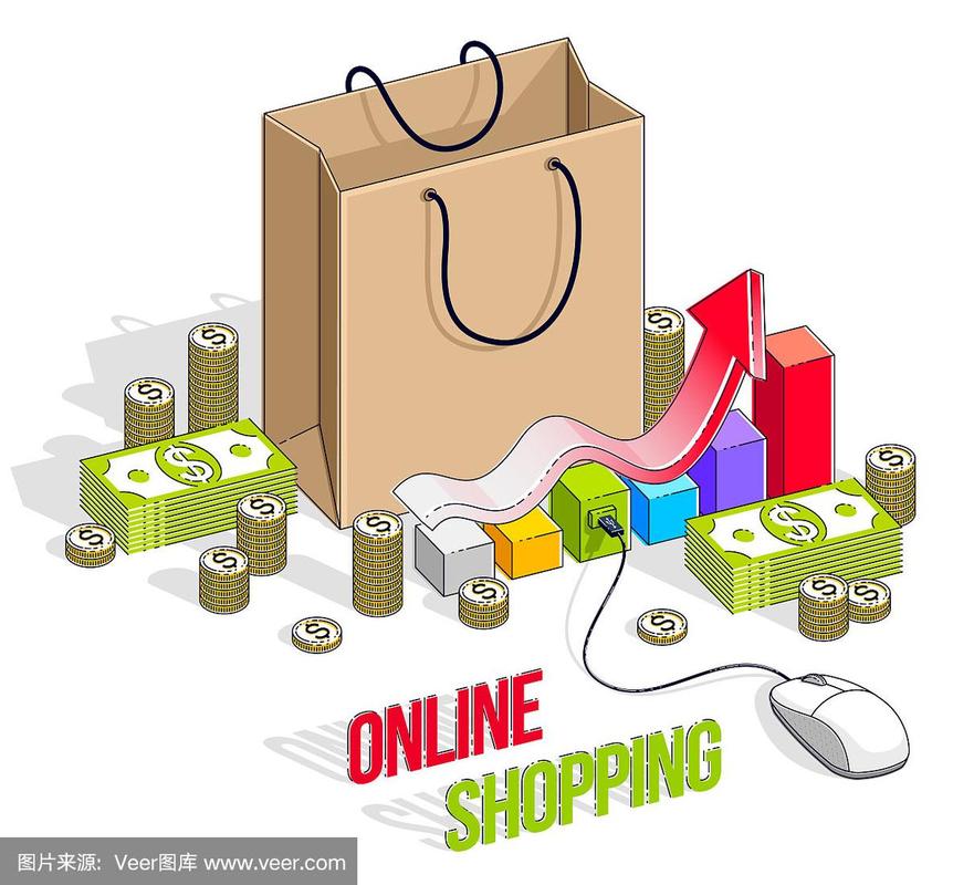 网上购物概念网上商店网上销售